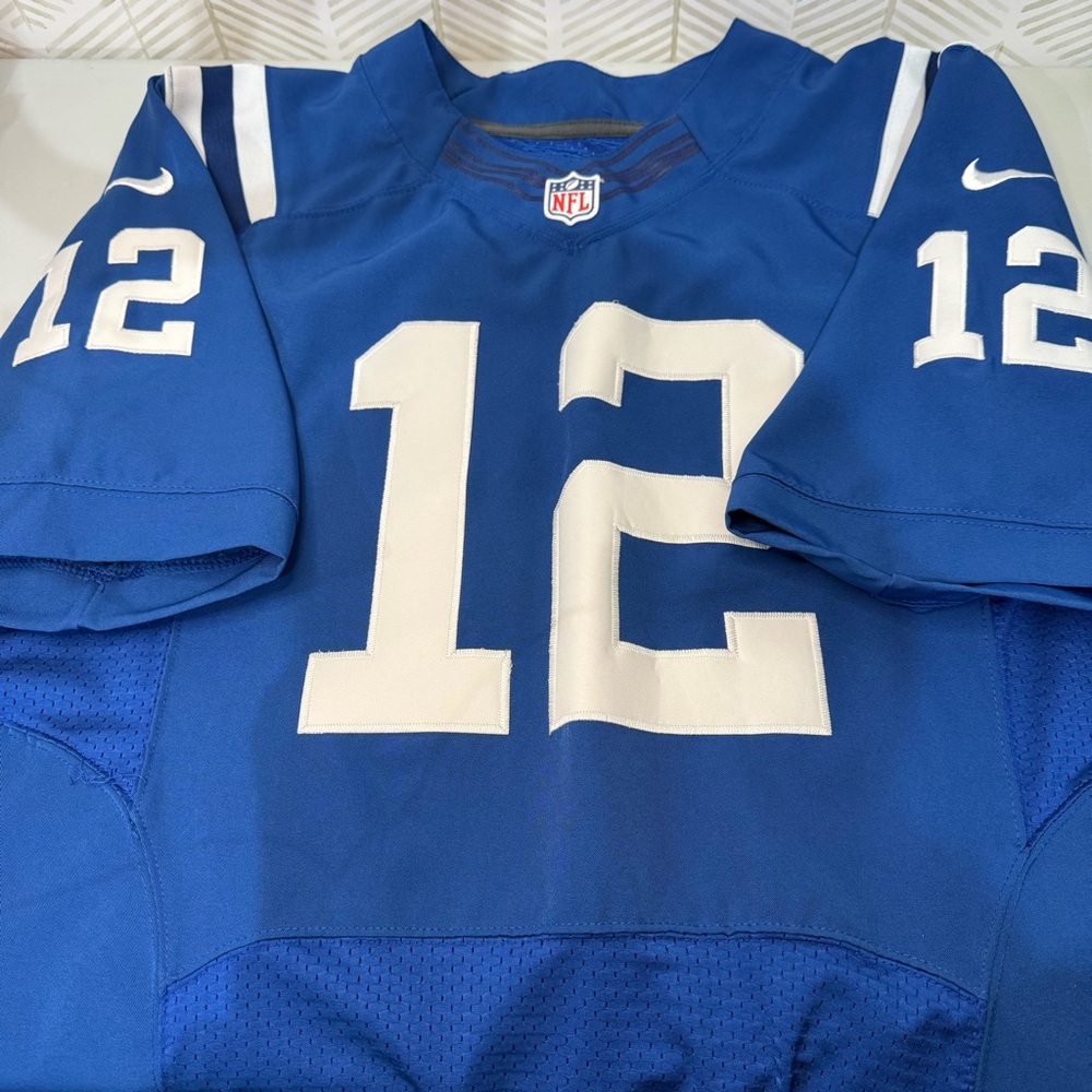 Nike Colts Jersey On Field Men Size XL 48 Andrew Luck #12 Indianapolis Football - Picture 4 of 6